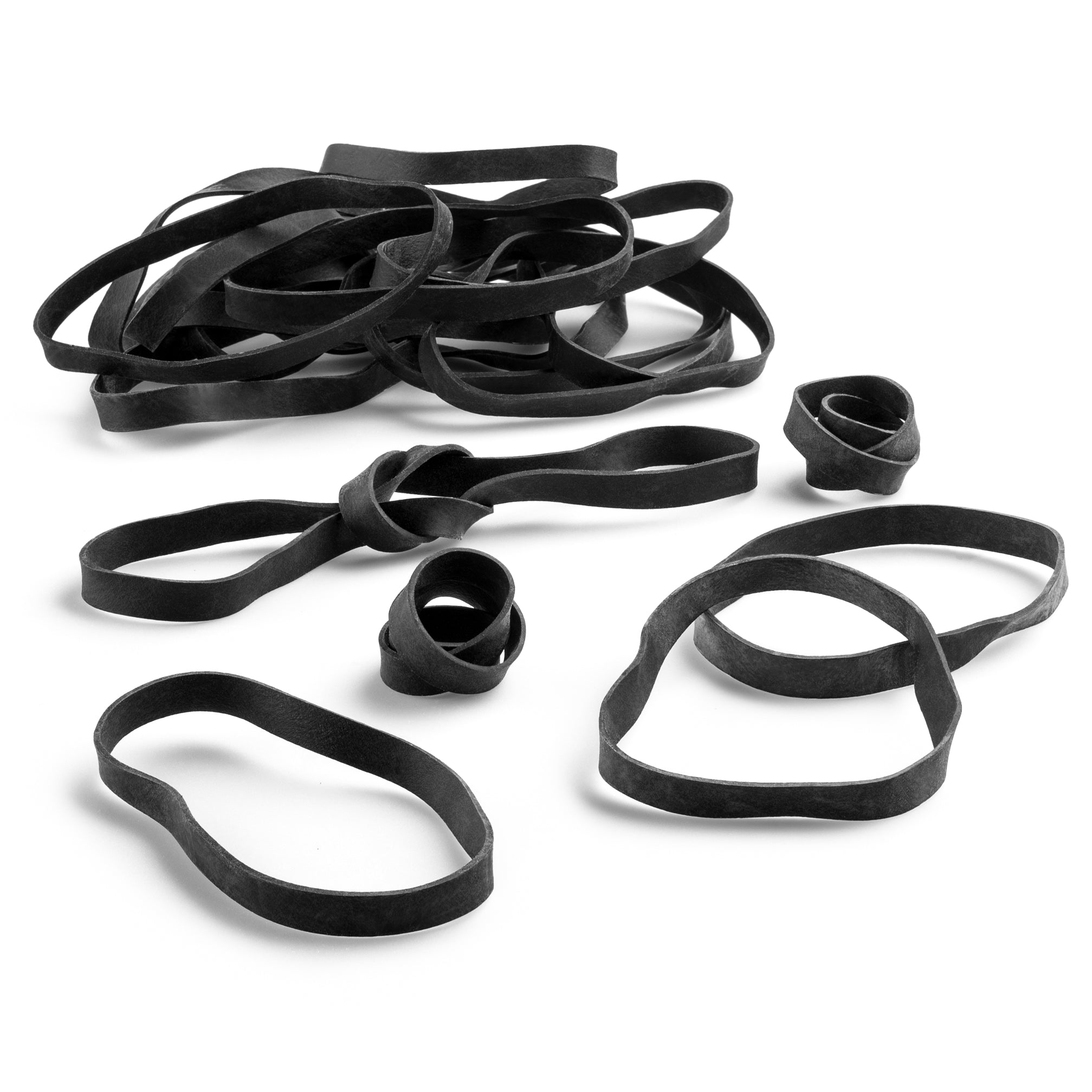Large Black Rubber Elastic Bands - Size 64 | PlasticMill